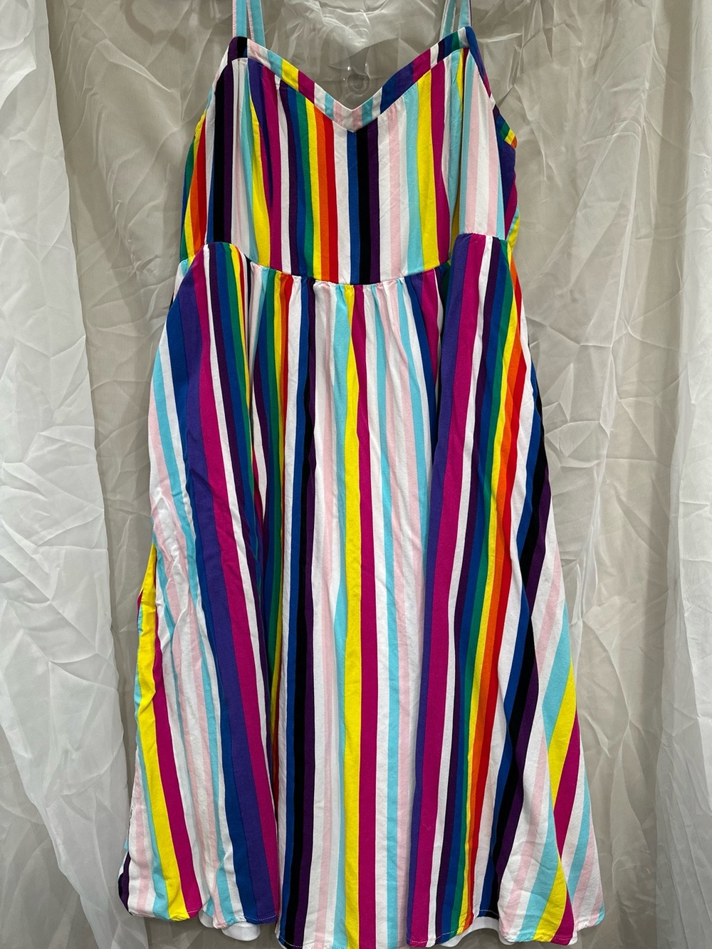 torrid Multicolor Vertical Stripe Sundress - rainbow, pride